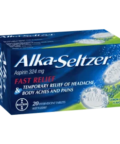 Alka-Seltzer Pain Relief 20 Effervescent Tablets – Lemon-Lime