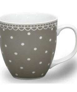 Mug 151 – Gray polka dot, Hrnek 151 – Šedý puntík