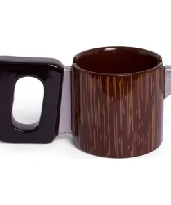 mug Saw 325 ml ceramics 8.5 x 7.8 cm brown